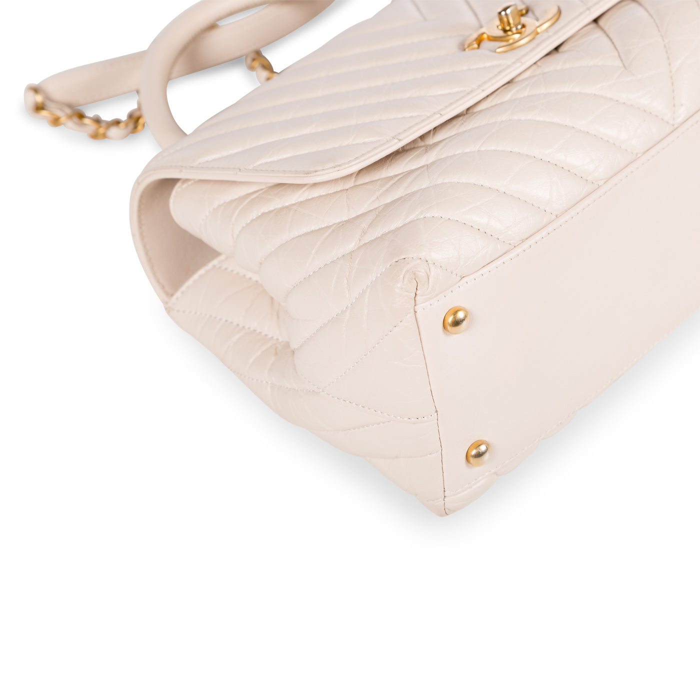 Chanel Coco Handle Calfskin Gold Shoulder Bag