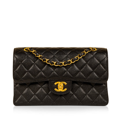 Chanel Classic Flap Lambskin Black Shoulder Bag Style 261