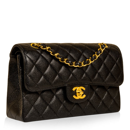 Chanel Classic Flap Lambskin Black Shoulder Bag Style 261