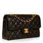Chanel Classic Flap Lambskin Black Shoulder Bag Style 261