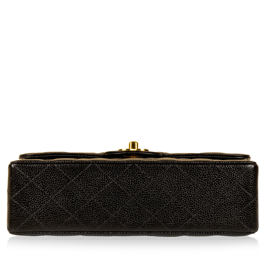 Chanel Classic Flap Lambskin Black Shoulder Bag Style 261