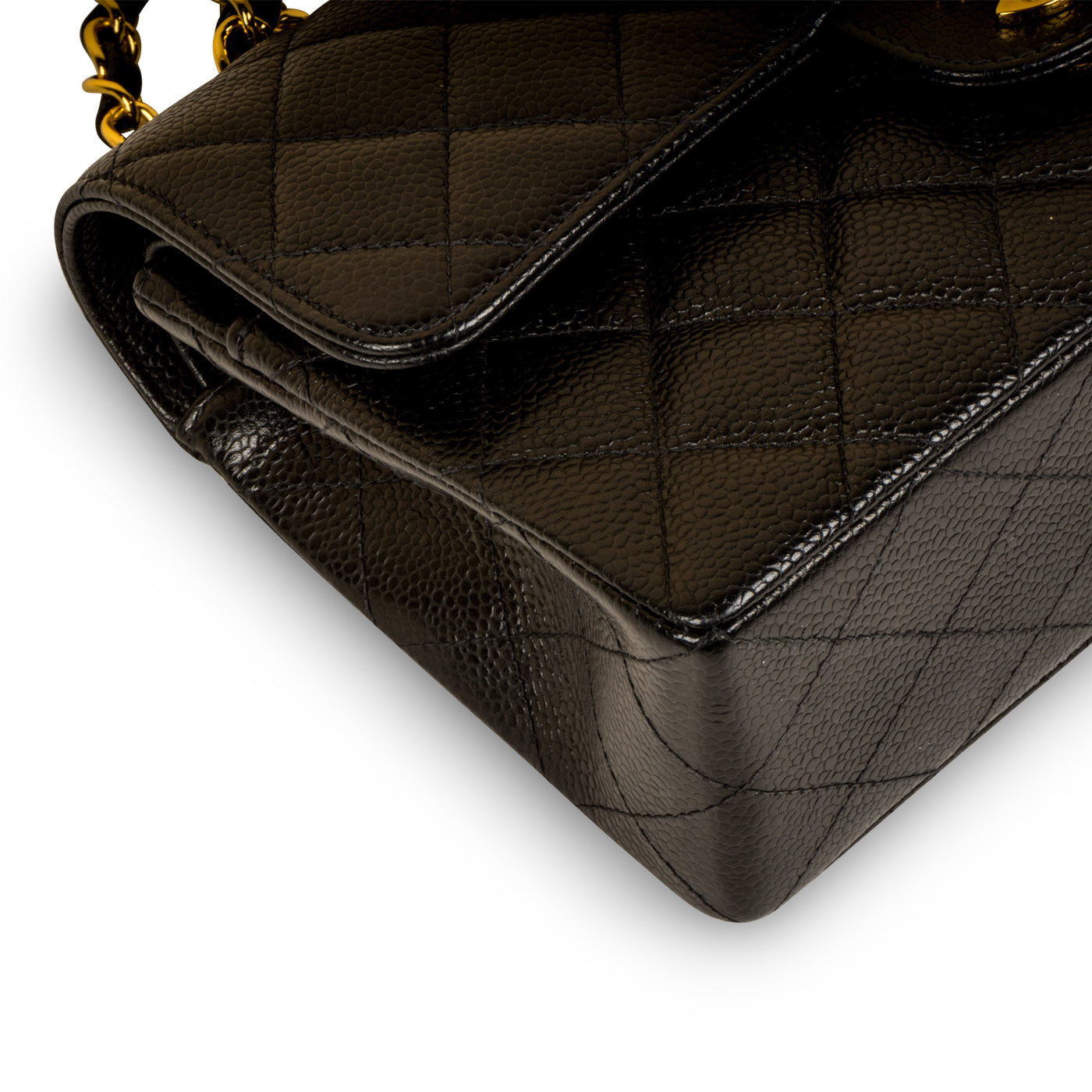 Chanel Classic Flap Lambskin Black Shoulder Bag Style 261