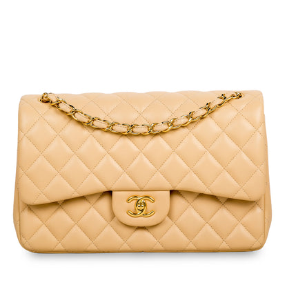 Chanel Classic Flap Lambskin Gold Shoulder Bag Style 17