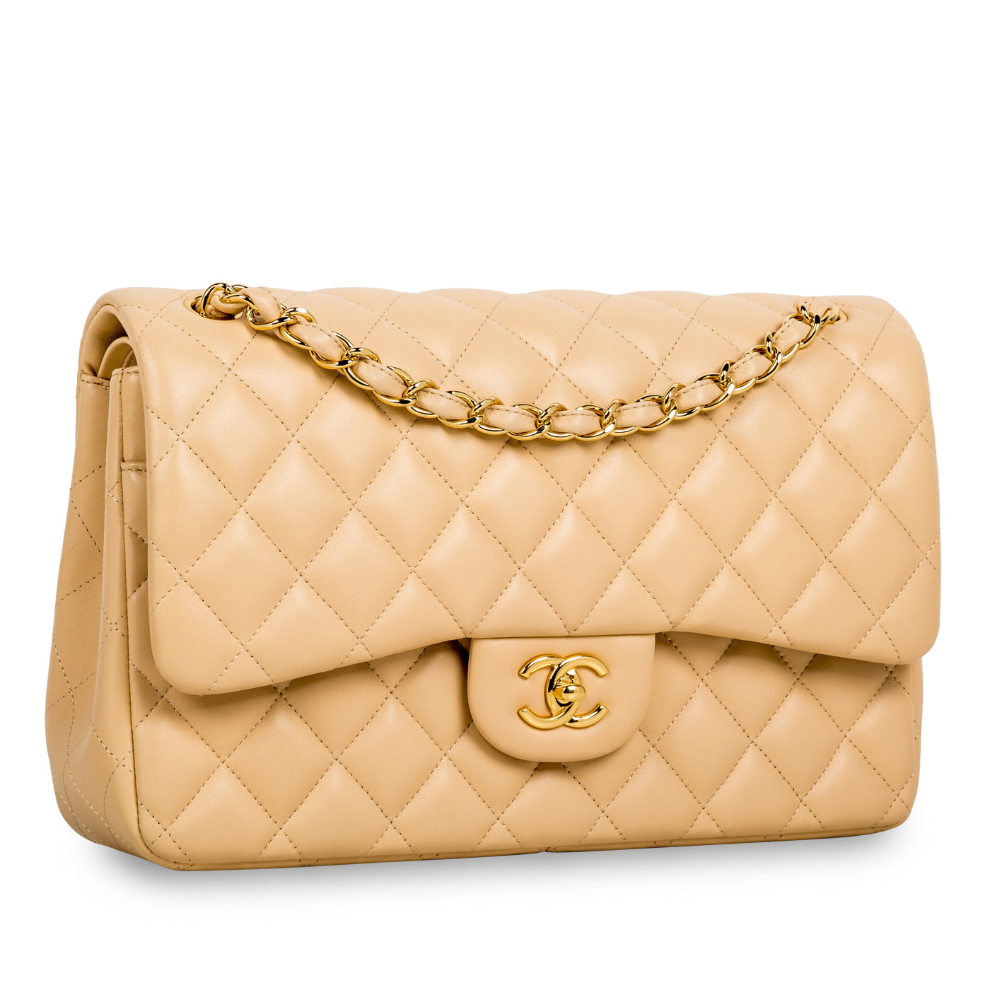 Chanel Classic Flap Lambskin Gold Shoulder Bag Style 17