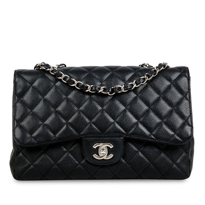 Chanel Classic Flap Caviar Black Shoulder Bag Style 49