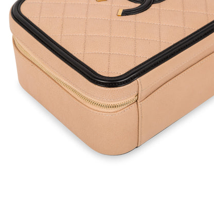 Chanel Vanity Caviar Black Clutch Style 10
