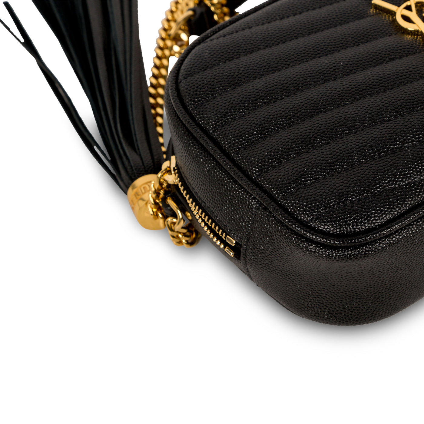 Saint Laurent Lou Leather Black Crossbody Style 38