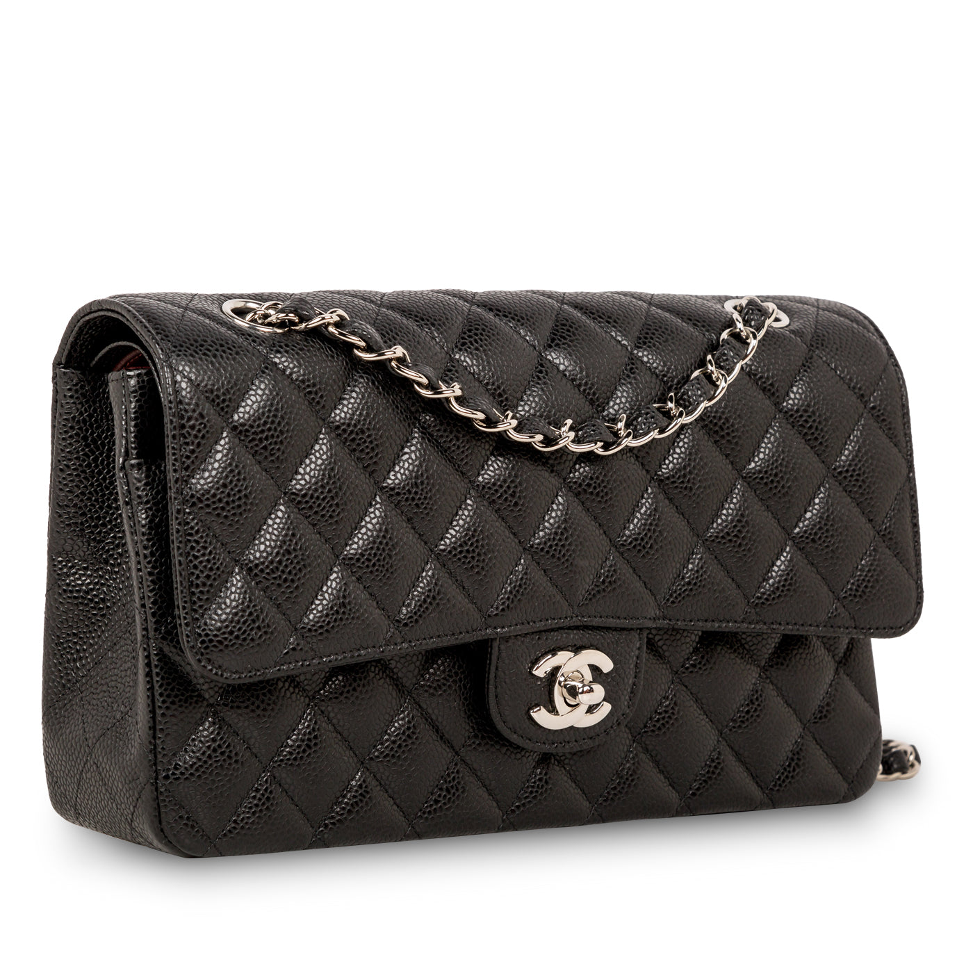 Chanel Classic Flap Caviar Black Shoulder Bag Style 86
