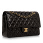 Chanel Classic Flap Lambskin Black Shoulder Bag Style 122
