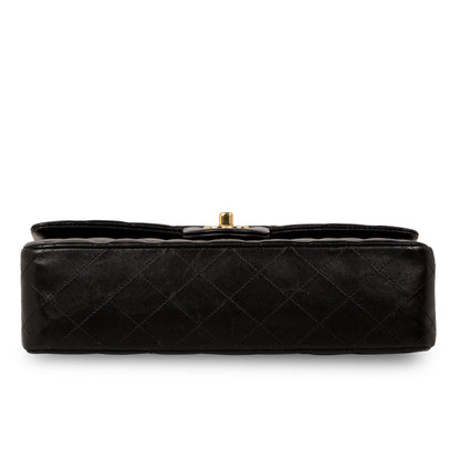 Chanel Classic Flap Lambskin Black Shoulder Bag Style 122