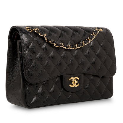 Chanel Classic Flap Lambskin Black Shoulder Bag Style 53