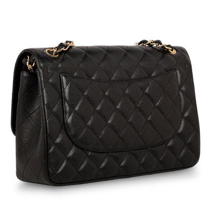 Chanel Classic Flap Lambskin Black Shoulder Bag Style 52