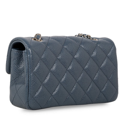 Chanel Classic Flap Caviar Silver Shoulder Bag