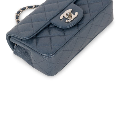 Chanel Classic Flap Caviar Silver Shoulder Bag