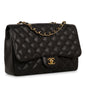 Chanel Classic Flap Caviar Black Shoulder Bag Style 46