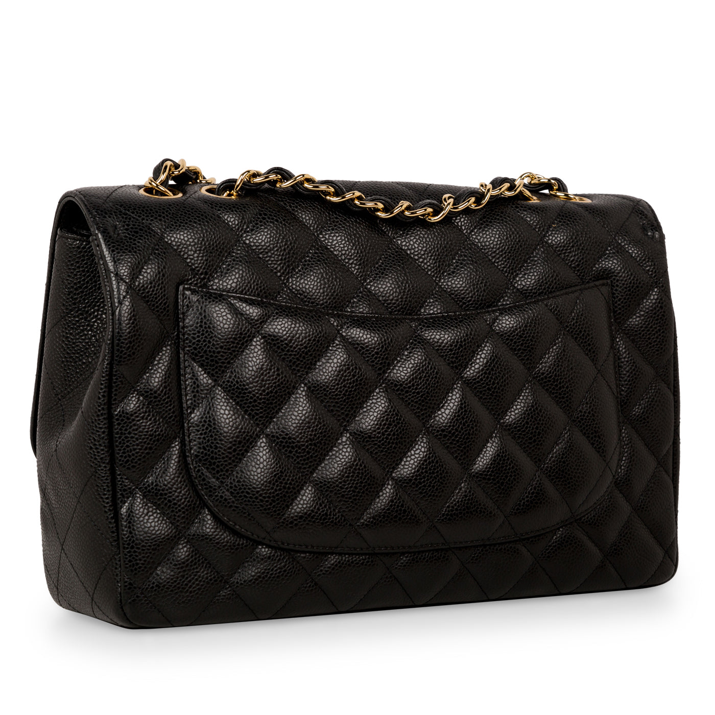 Chanel Classic Flap Caviar Black Shoulder Bag Style 46