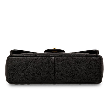 Chanel Classic Flap Caviar Black Shoulder Bag Style 46