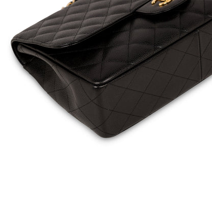 Chanel Classic Flap Caviar Black Shoulder Bag Style 46