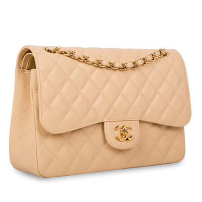Chanel Classic Flap Caviar Gold Shoulder Bag Style 12