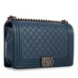 Chanel Boy Bag Lambskin Black Shoulder Bag Style 6