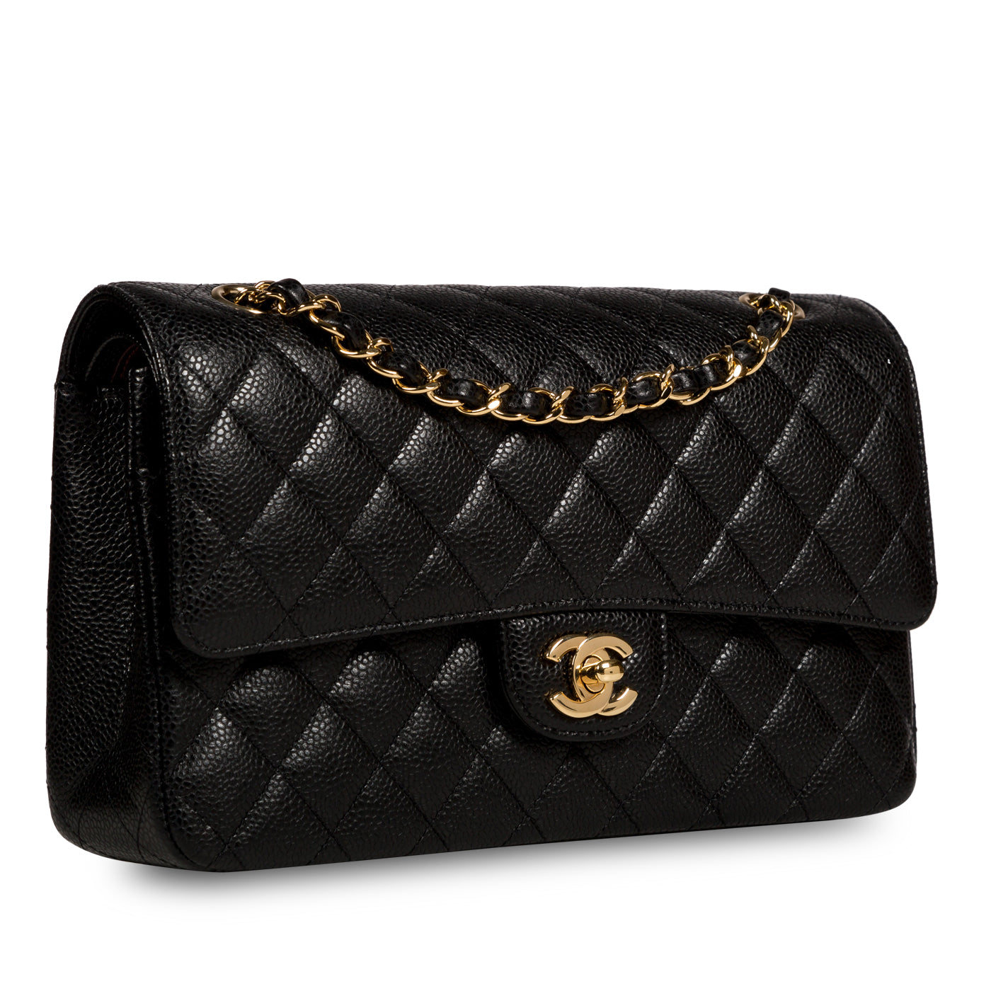 Chanel Classic Flap Caviar Black Shoulder Bag Style 85