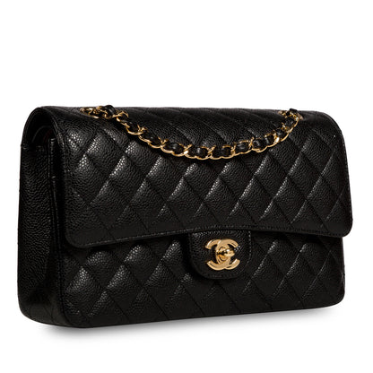 Chanel Classic Flap Caviar Black Shoulder Bag Style 84