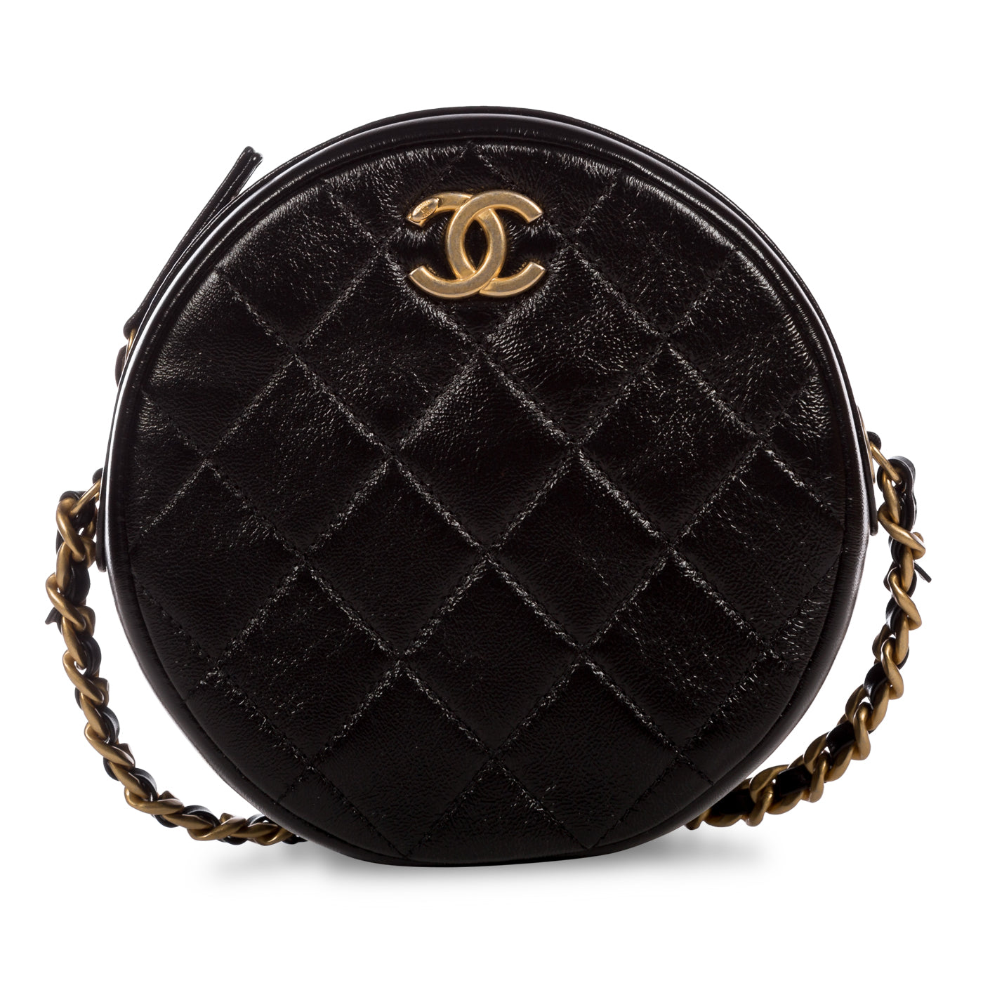Chanel Glazed Lambskin Circular Crossbody