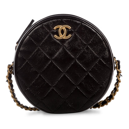 Chanel Glazed Lambskin Circular Crossbody