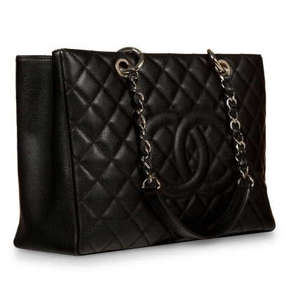 Chanel Timeless Caviar Black Tote Bag Style 28
