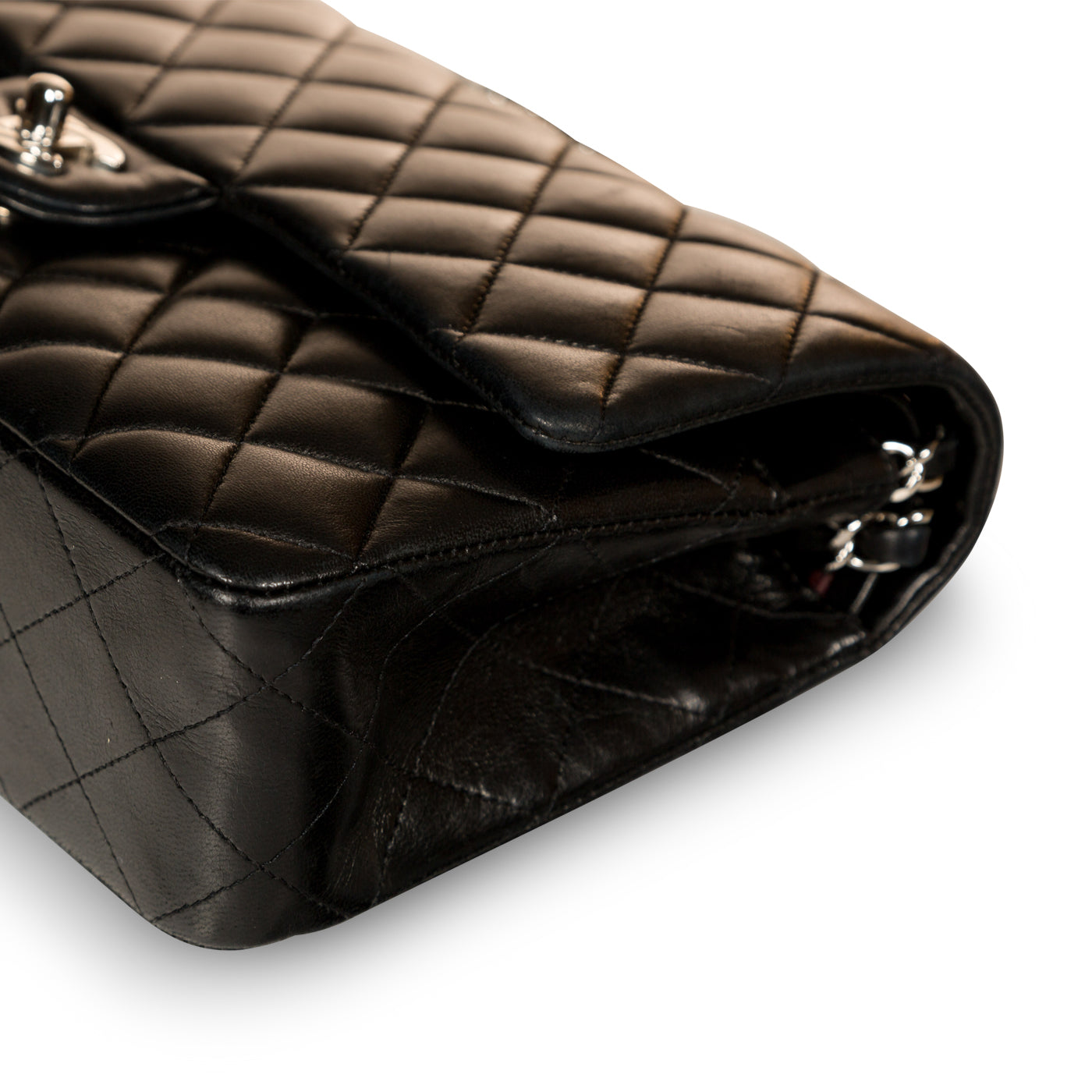 Chanel Classic Flap Lambskin Black Shoulder Bag Style 121