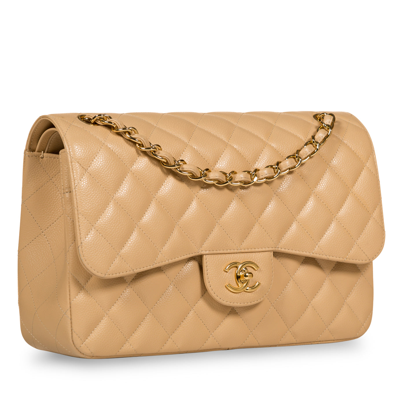 Chanel Classic Flap Caviar Gold Shoulder Bag Style 11