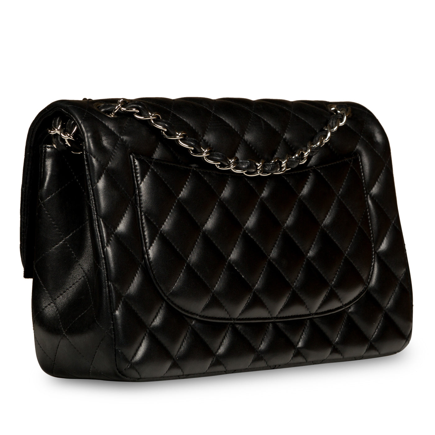 Chanel Classic Flap Lambskin Black Shoulder Bag Style 73