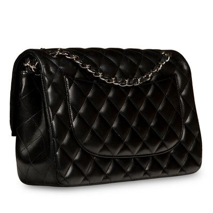Chanel Classic Flap Lambskin Black Shoulder Bag Style 73