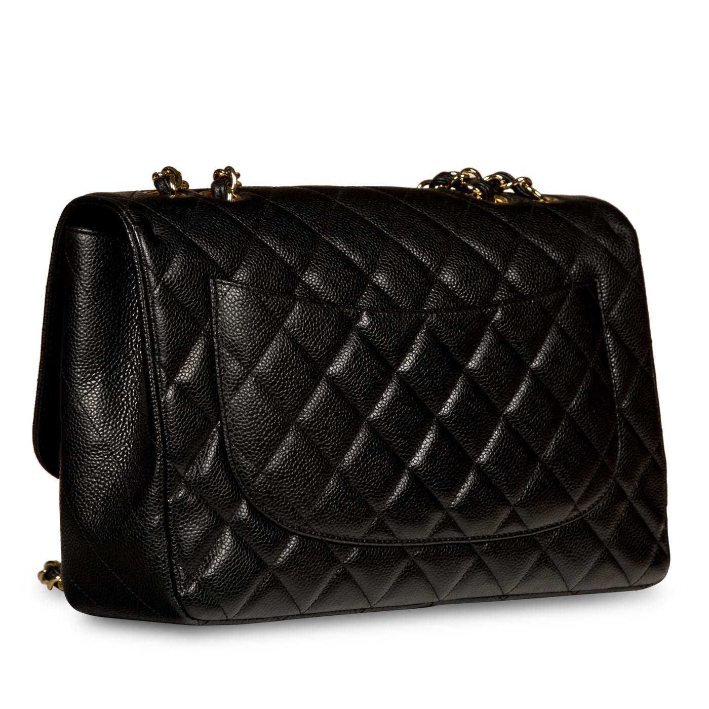 Chanel Classic Flap Caviar Black Shoulder Bag Style 43