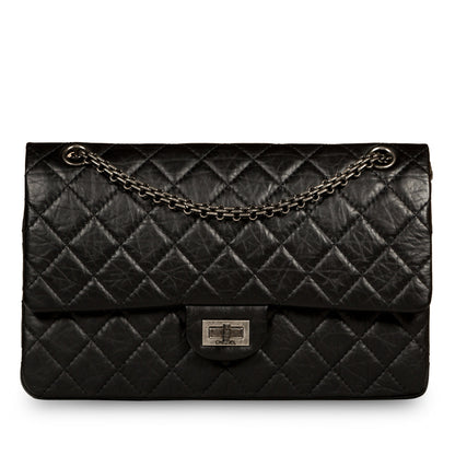 Chanel Classic Flap Calfskin Black Shoulder Bag Style 14