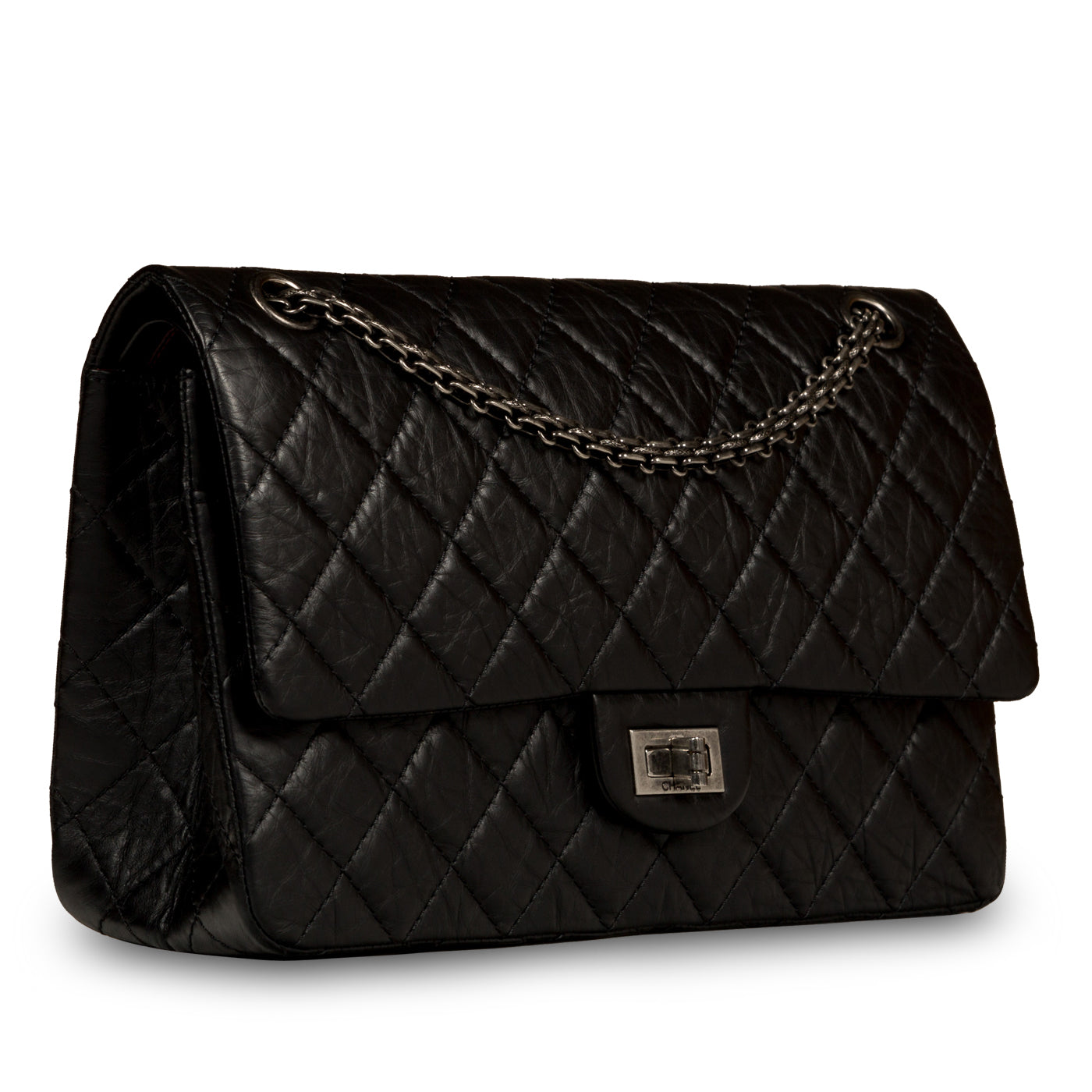 Chanel Classic Flap Calfskin Black Shoulder Bag Style 14