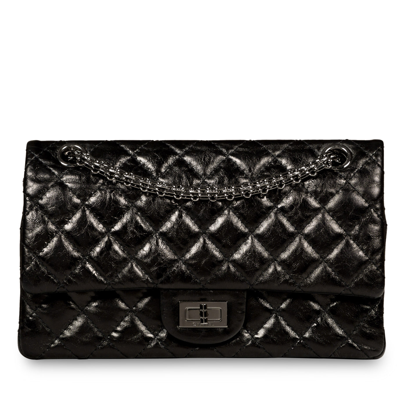 Chanel Classic Flap Calfskin Black Shoulder Bag Style 15