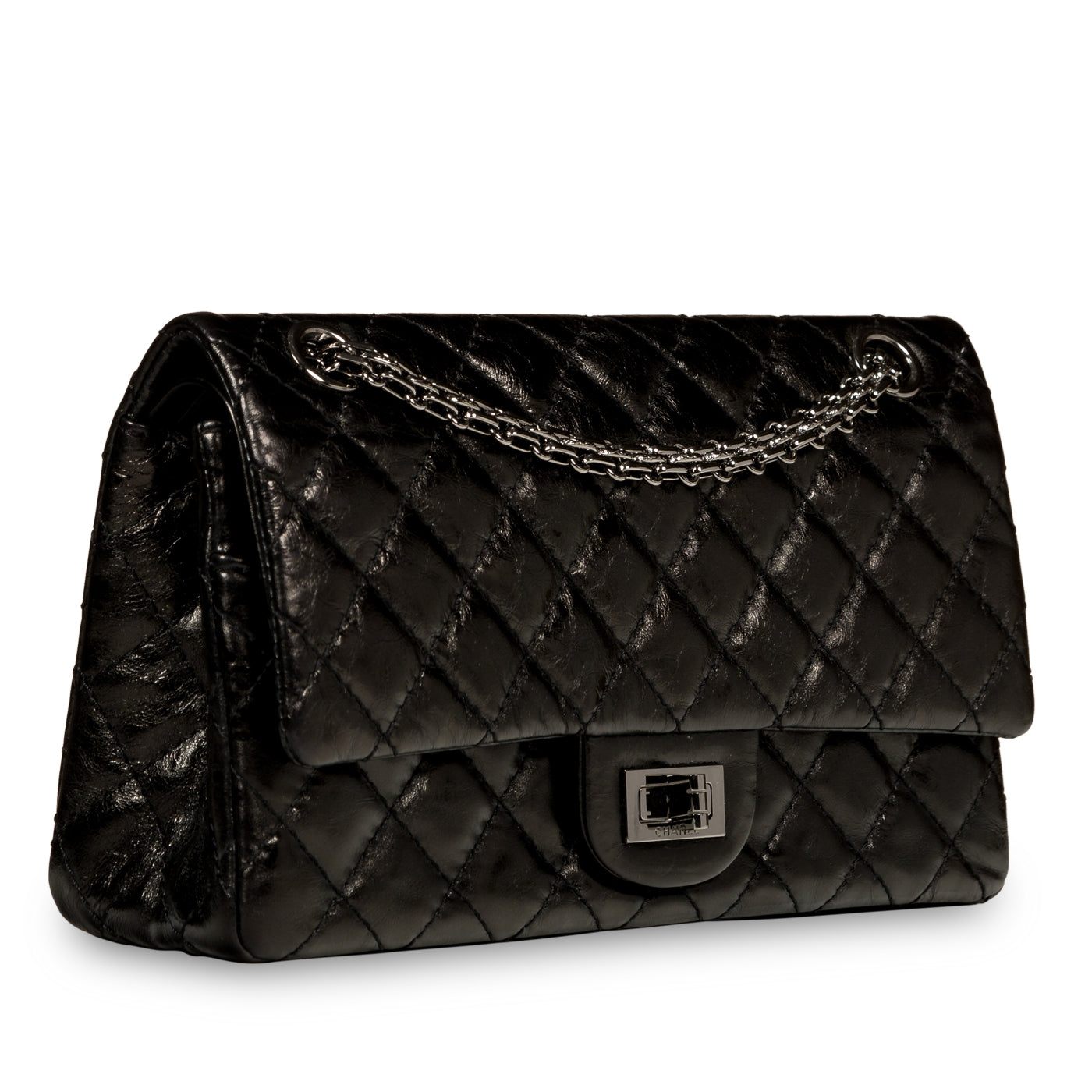 Chanel Classic Flap Calfskin Black Shoulder Bag Style 15