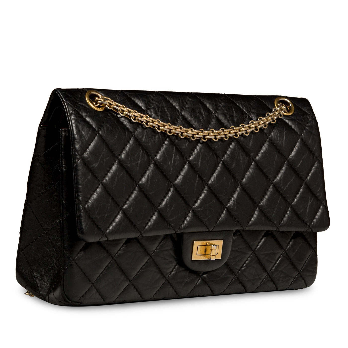Chanel Classic Flap Calfskin Black Shoulder Bag Style 13