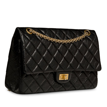 Chanel Classic Flap Calfskin Black Shoulder Bag Style 13