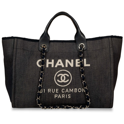 Chanel Cambon Tweed Silver Tote Bag Style 5