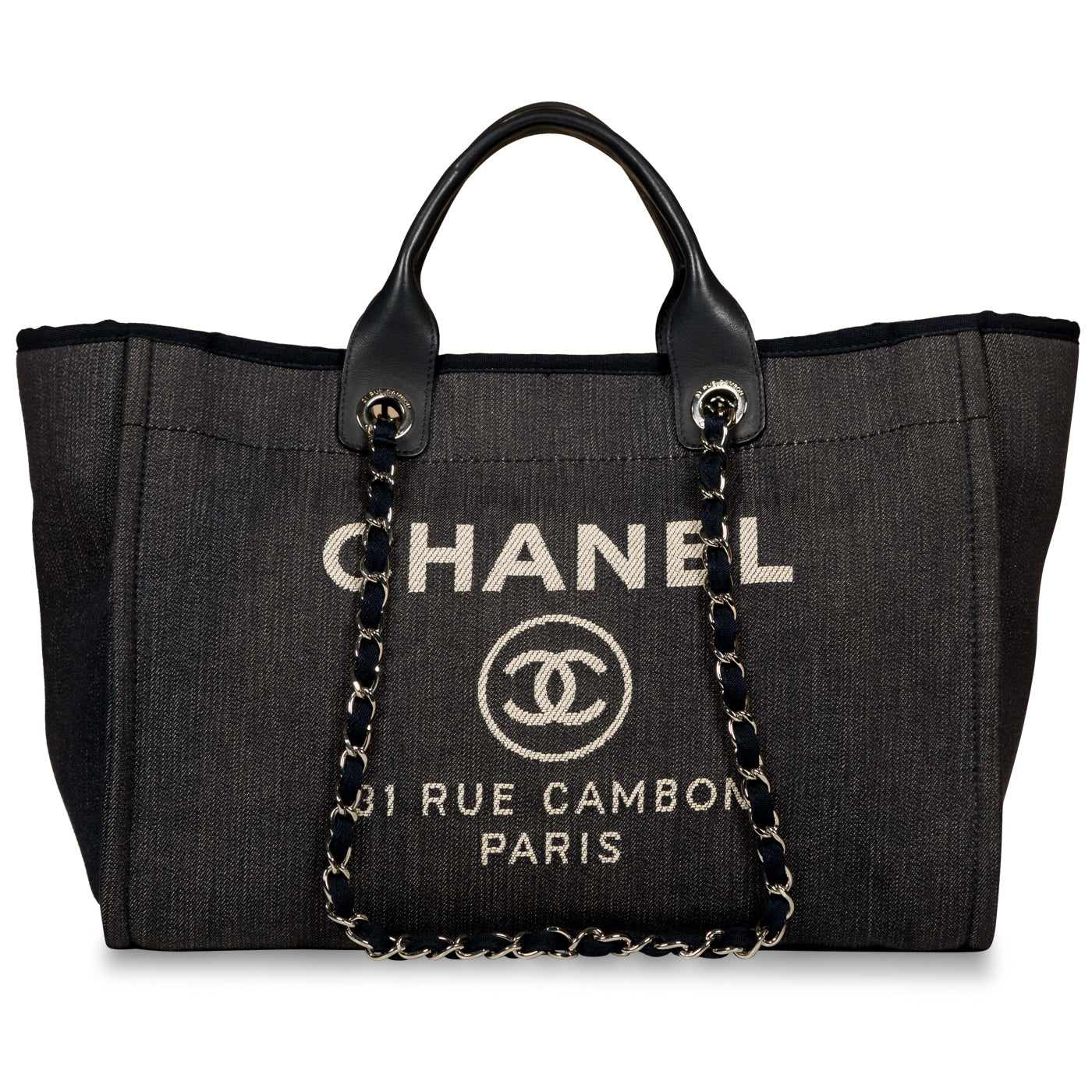 Chanel Cambon Tweed Silver Tote Bag Style 3