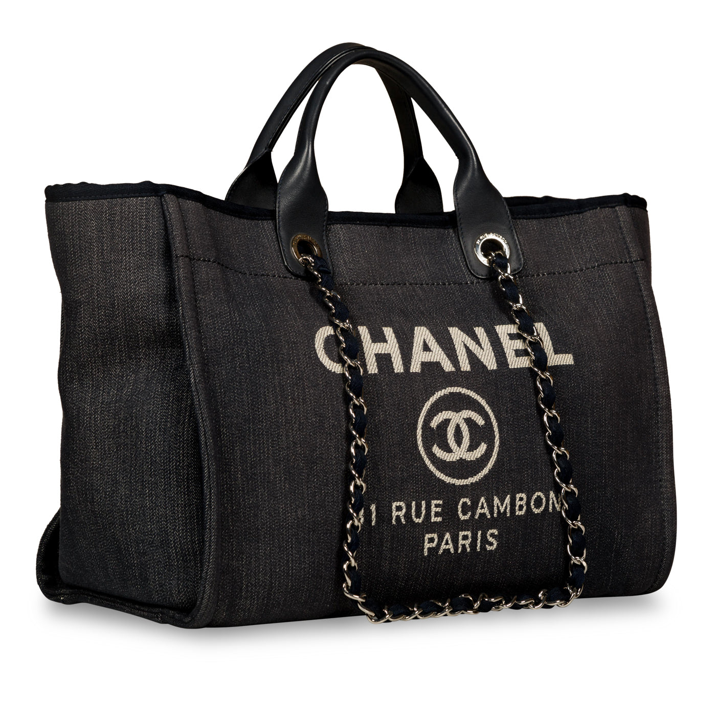 Chanel Cambon Tweed Silver Tote Bag Style 3