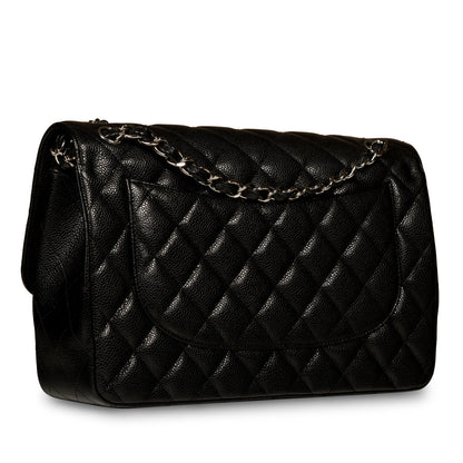 Chanel Classic Flap Caviar Black Shoulder Bag Style 42