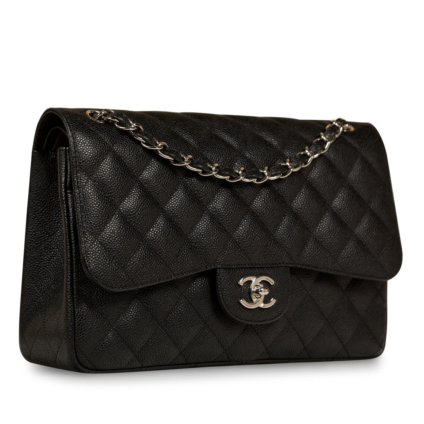 Chanel Classic Flap Caviar Black Shoulder Bag Style 41