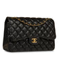 Chanel Classic Flap Lambskin Black Shoulder Bag Style 49