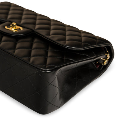 Chanel Classic Flap Lambskin Black Shoulder Bag Style 49