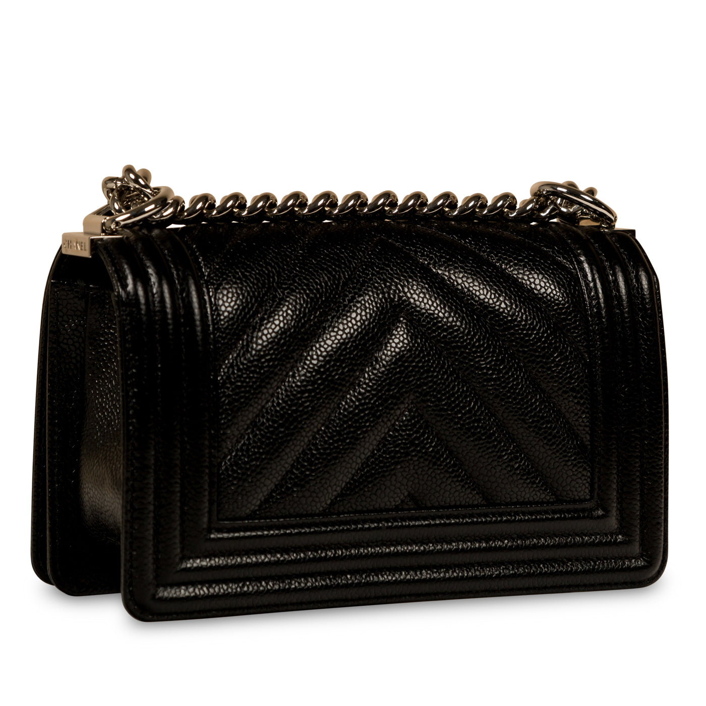 Chanel Boy Bag Caviar Black Shoulder Bag Style 20