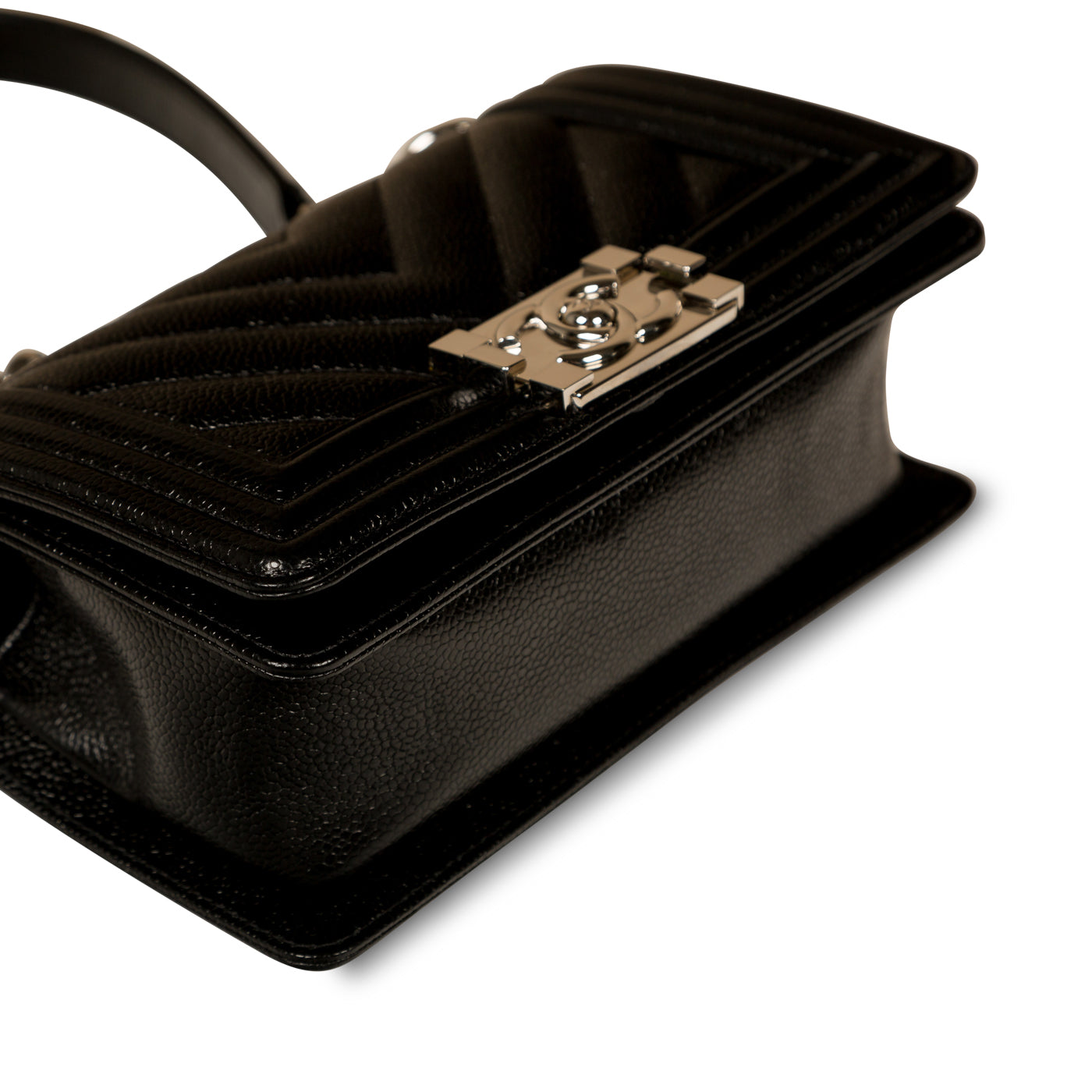 Chanel Boy Bag Caviar Black Shoulder Bag Style 20