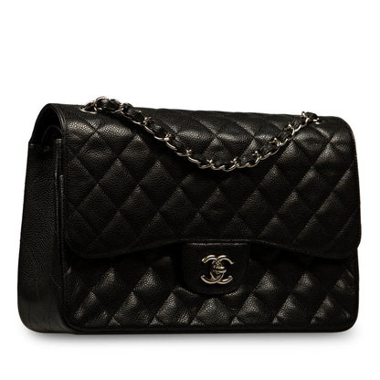 Chanel Classic Flap Caviar Black Shoulder Bag Style 30